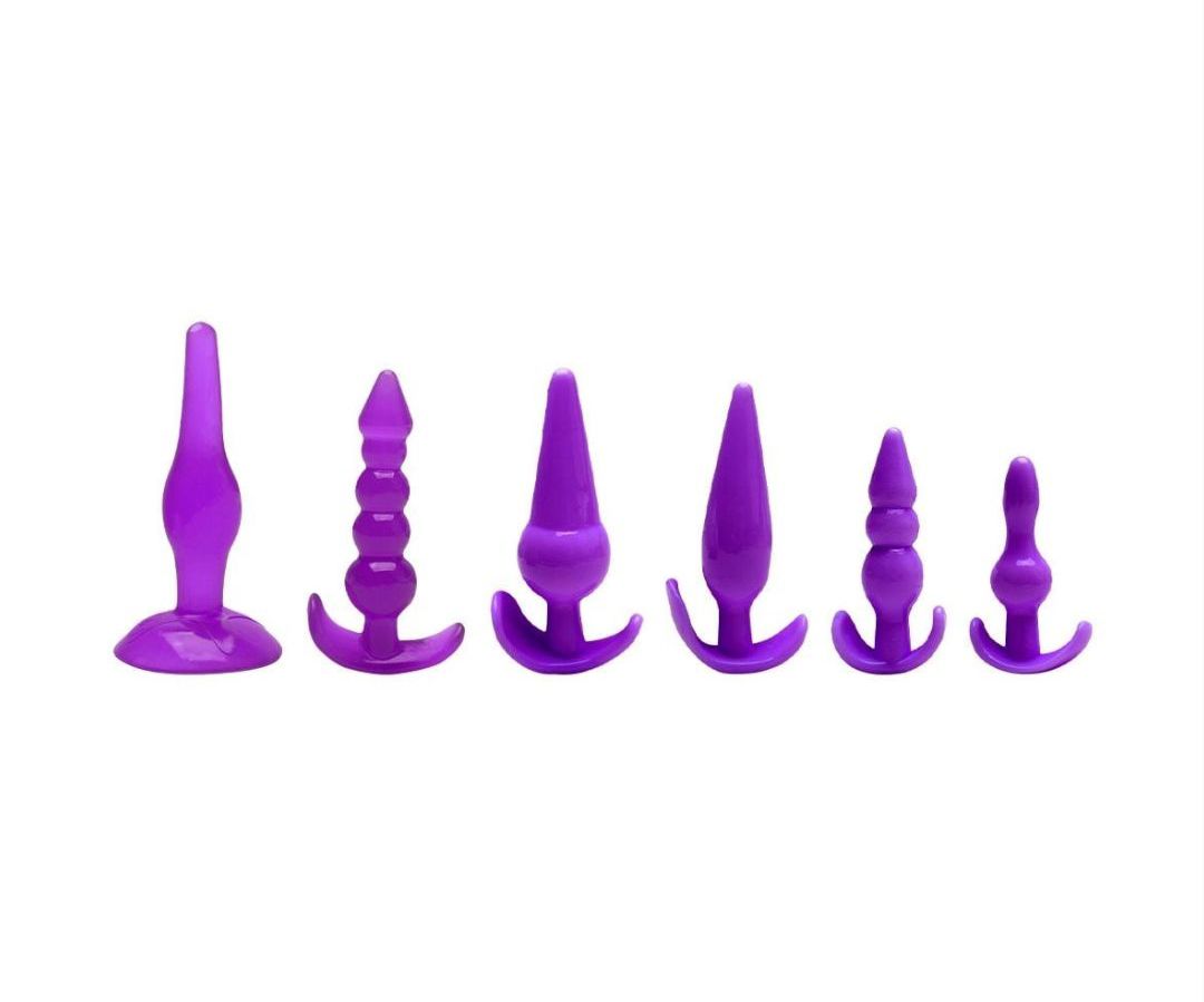 Kit plug anal 6 unidades silicone